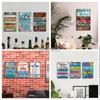 SQ-DGLZ Vintage Warning Pool Rules Metal Sign Plate Tin Sign Plate Home Bar Door Wall Decor Sticker Decoration Plaque Poster