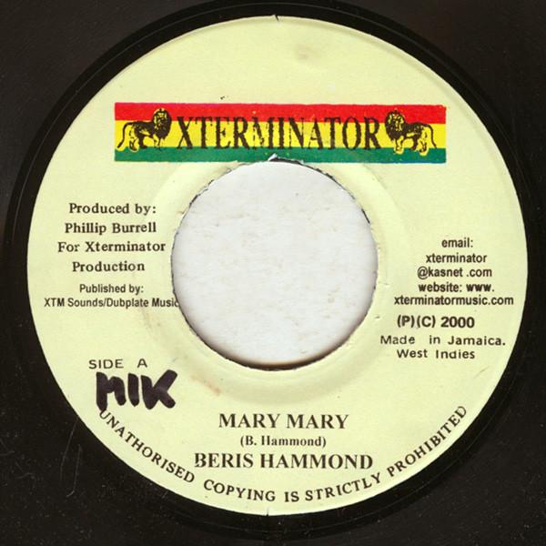

7inch Record BERES HAMMOND - Mary Mary NONE XTerminator 2000 Jamaica Reggae, Ska & Dub Used