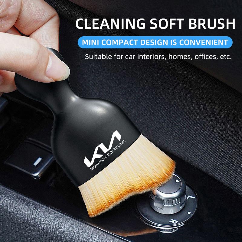Car Interior Cleaning Soft Brush With Car Wash Towel Microfiber Cleaning Rag Cloth For KIA Rio Ceed Sportage Cerato Soul Sorento zpjm80
