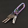 Edelstahl Splitter Auspacken Mini Handgepäck Taschenklappmesser Outdoor Camping Utility EDC Tragbares scharfes Schlüsselanhänger-Werkzeug