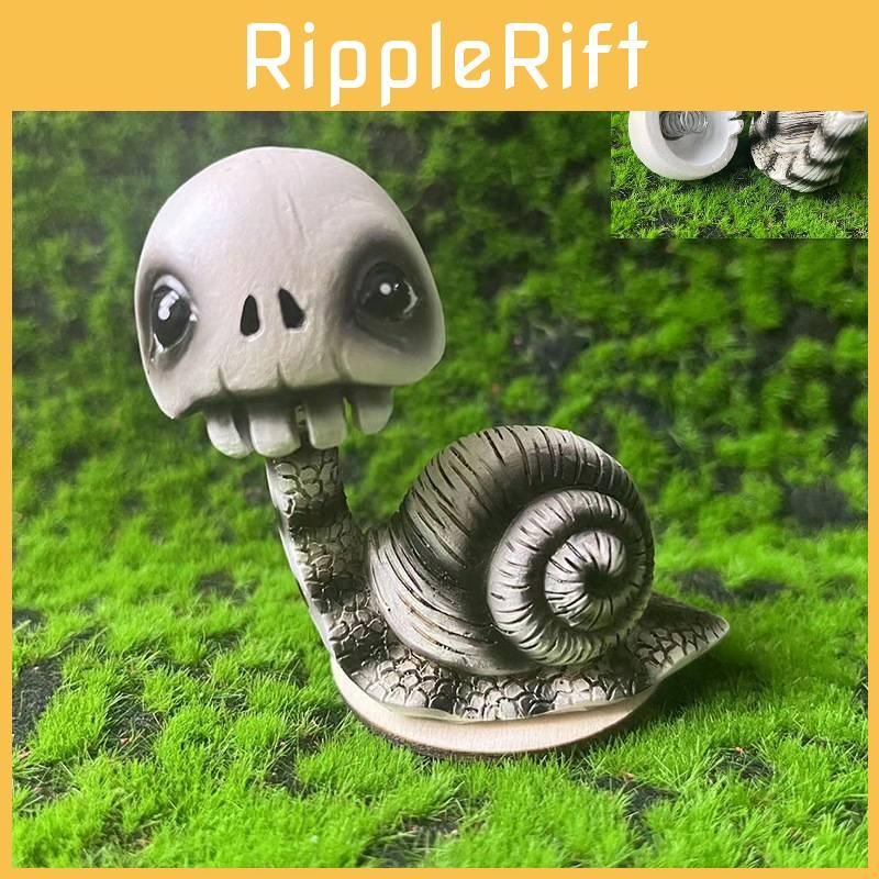 Colorful Head-shaking Skull Snail Figurine Perfect For Halloween Garden Decor