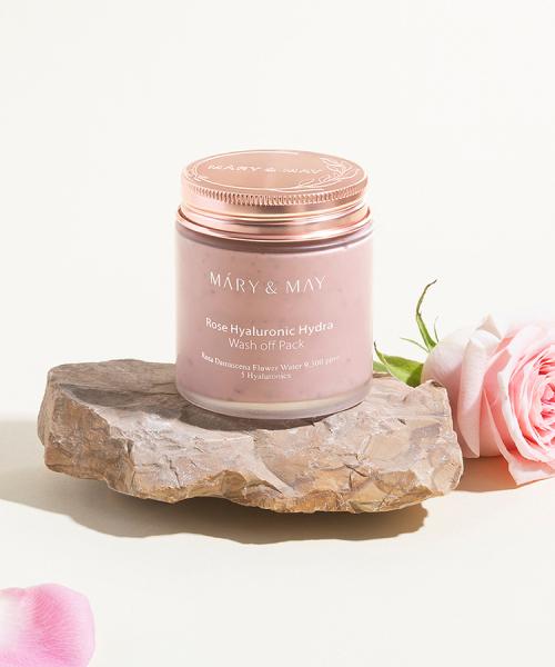 Mary & May Vegan Rose Hyaluronic Hydra Wash-Off Pack