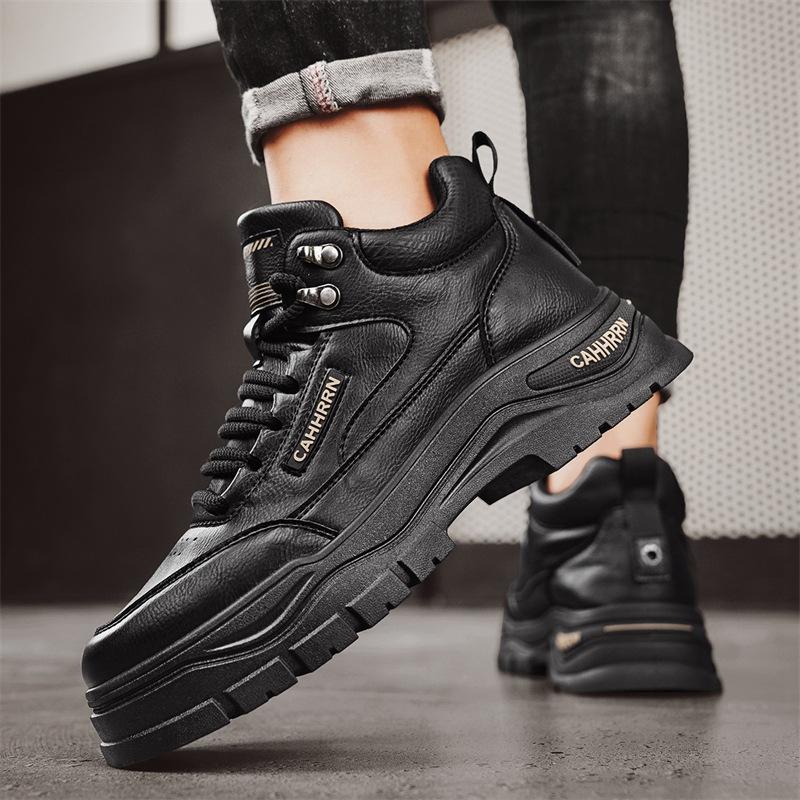 

Vintage high-top Martin boots men s autumn and winter 2024 British style tooling shoes men s casual leather men s boots thick sole 39