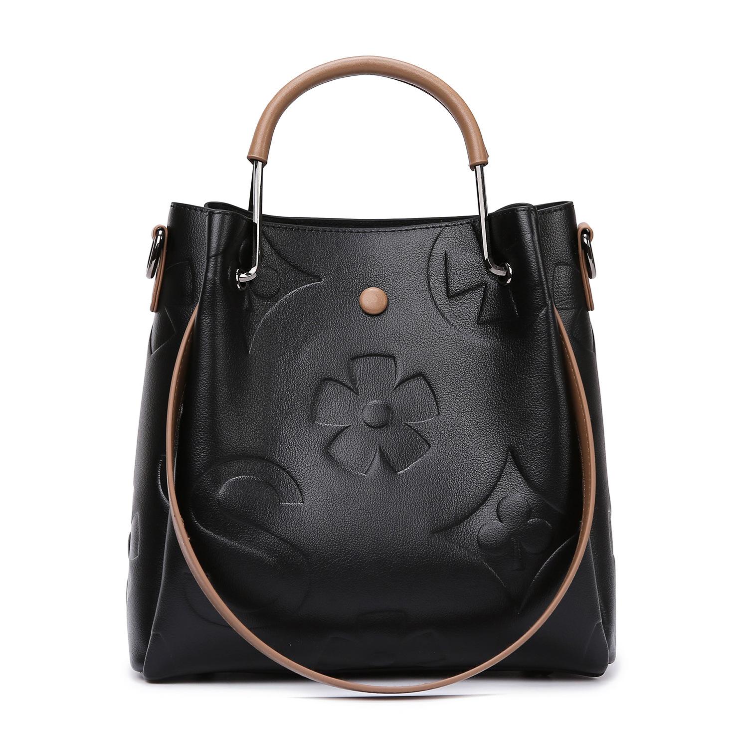 

Сумка-ведро Новая большая сумка-тоут Модная универсальная темпераментная Женская сумочка Сумка через плечо для поездок на работу 26*13*25