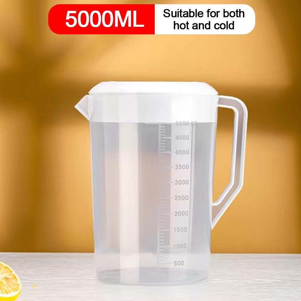 Plastic Container Transparent Water Bottle Graduated Large Capacity Water Pitcher Jug Plastic Pour Measuring Cup Juice