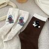 Oatmeal Wool Socks Season Thickened Warm Socks Cartoon Cute Wool Stockings
