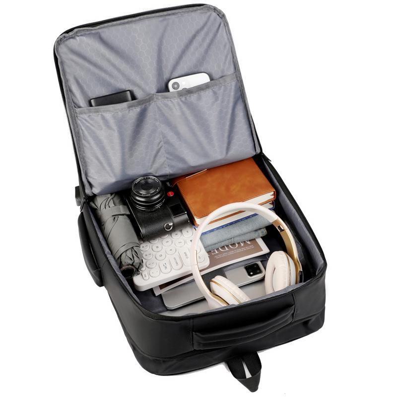 Men's Expandable Business Travel Backpack: Customizable Logo, Large Capacity, Fashionable Design, Computer Compatible.