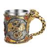 Medieval Steampunk Dragon Mug Renaissance Mechanical Dragons Beer Stein Tankard Stainless Coffee Cup Father Day Gift