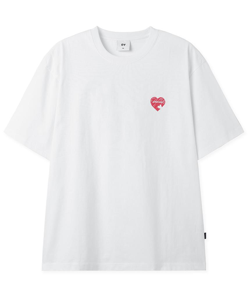 Opeunyadeu(Owai) Crayon Heart Tee - White