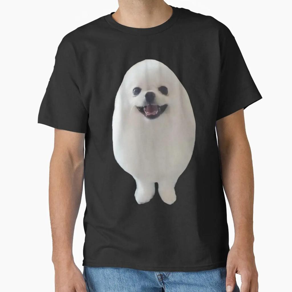 Eggdog Meme Egg Dog Cute Pomeranian Classic T Shirt Vintage Graphic Top For Everyday Wear Breathable Stretched