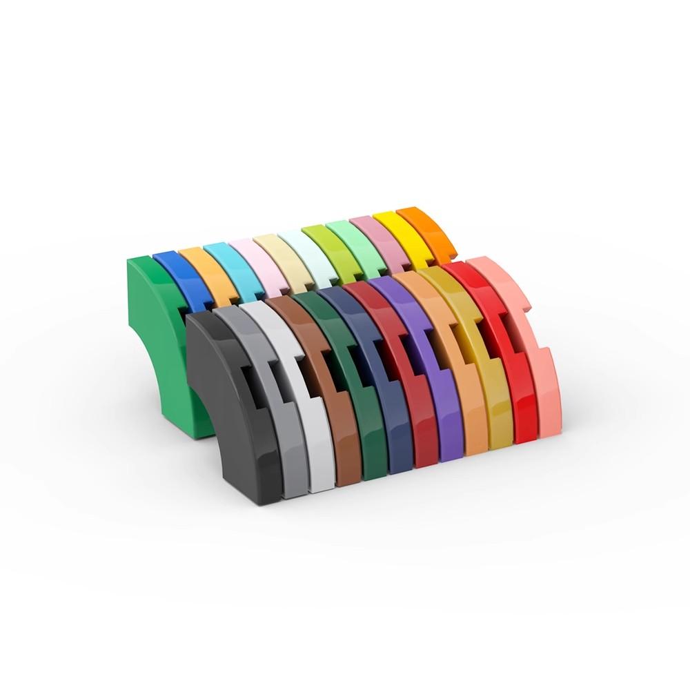 Non-Toxic 50Pcsmoc Compatible Assembles Particles High-Tech 27925 78560 Tile Round Corner 2 X 2 Macaroni Parts Diy Toys Building Blocks