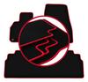 Velours-Fußmatten mit rotem Rand für: Renault Espace Initiale (2015-)