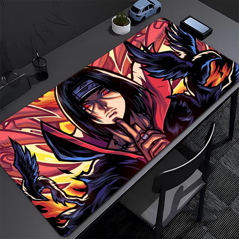 NARUTO Uchiha Itachi Mouse Pad big Computer Office Game Table Mat Rubber nonslip Gaming Keyboard coaster Long Desk Pad Mousepad