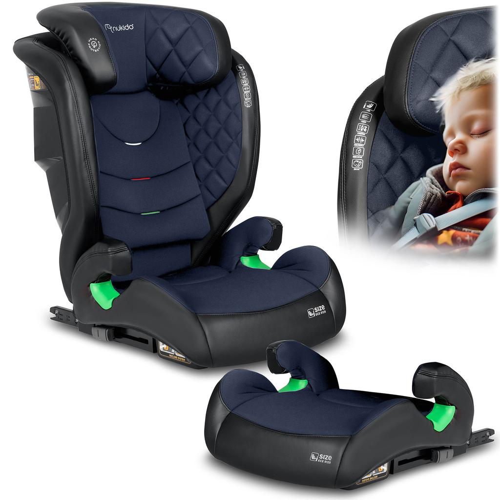 Nukido Louis Car Seat Black/Navy 15-36 Kg Isofix