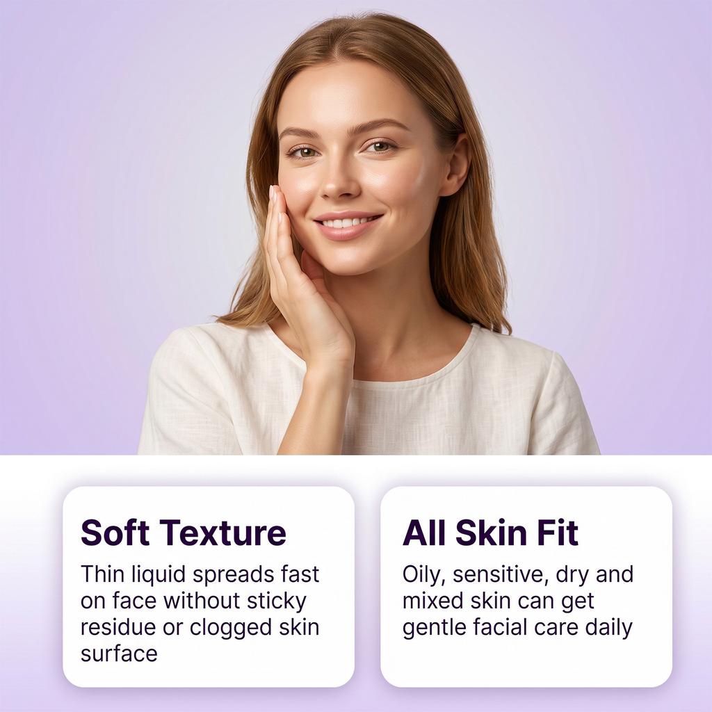 VIARELINE Glowing Moisturizing Essence for delicate, soft facial skin, translucent and even tone, suitable for various skin types