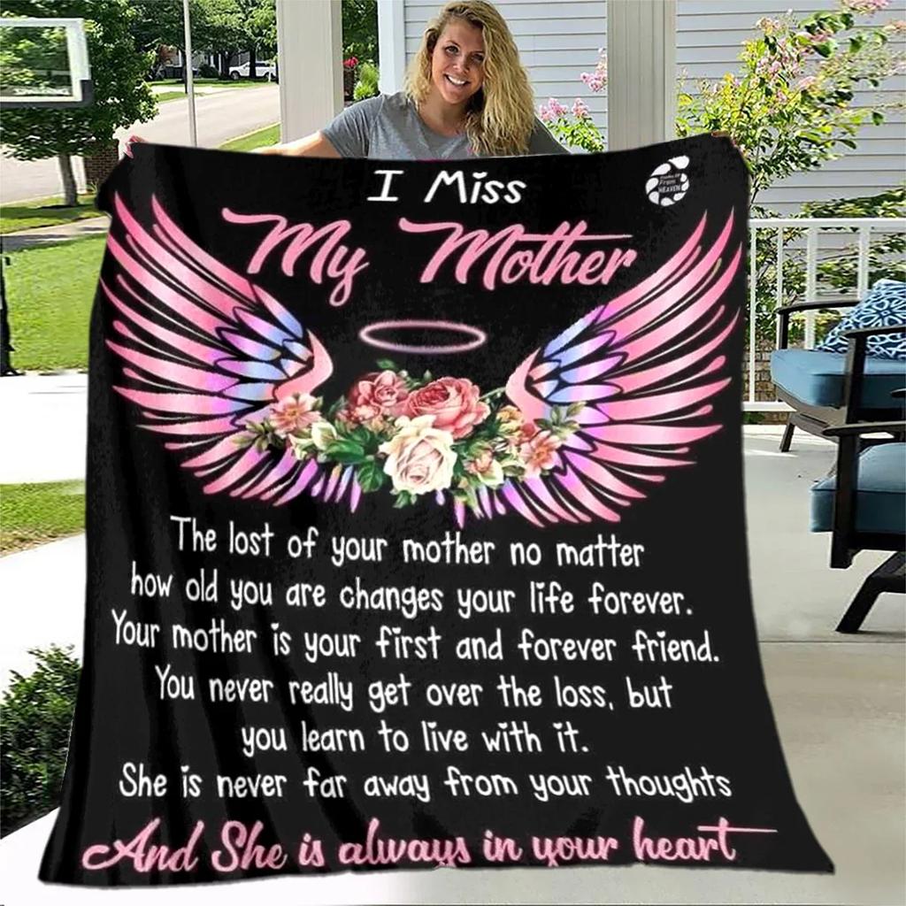 Prezent Błogosławieństwa dla Moich Rodziców, Dziadków, Synów i Córek, Flanelowy Ciepły Koc, Modny Przenośny Koc, Prezent Świąteczny