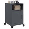 VidaXL Bedside Tables 2 Pcs Anthracite 36x39x59 Cm Steel, Cabinet, Bedroom Furniture, Phone Stand, 846721