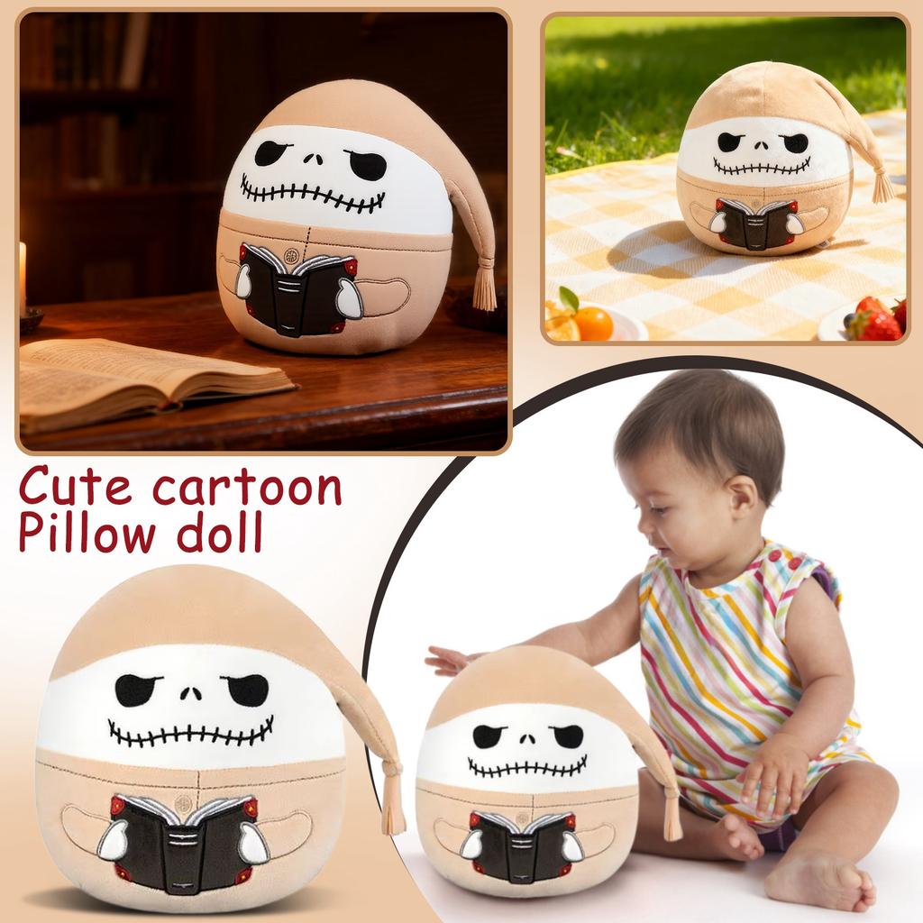 Cute Egg-shaped Plush Toy: Christmas Night  Horror- A Style Book-shaped Skeleton With A Very Cute Design