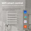 Elektrischer Handtuchhalter fürs Badezimmer mit WLAN-Funktion, intelligenter Handtuchstange mit konstanter Temperaturtrocknung, drehbarem Handtuchhalter aus Edelstahl