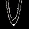 Atoztide Personalized Custom Name Necklace for Women Men Heart Biterfly Pendant Stainless Steel Choker Link Chain Jewelry Gifts