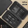 8/12/15/20/24Pcs Stainless Steel Manicure Pedicure Set Nail Clippers Ear Spoon Cutters Scissors Household Beauty Grooming Tools