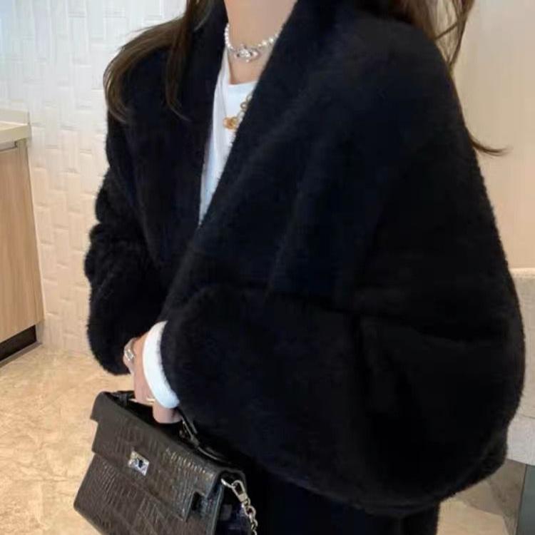 Women's Knee-length Cardigan Loose Casual Thickened Knitted Cardigan, Sweater Jacket for Autumn and Winter