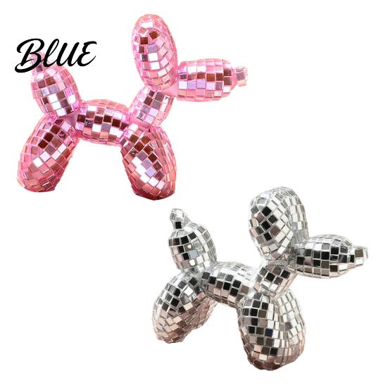 Reflective Mosaic Dog & Dad Maximalist Statue Balloon Disco Ornament for Mom Aesthetic Contemporary Home Ornament Ball Decor Preppy
