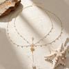 Seashell Starfish Body Chain Pearl Boho Chest Chain Inspired Pendant Belly Chain  Women