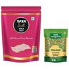 TATA Sampann Organic Moong Chilka Dal, 500 G & Tata Salt Rock Salt | Premium Sendha Namak | with Natural Trace Minerals | 1kg Pouch
