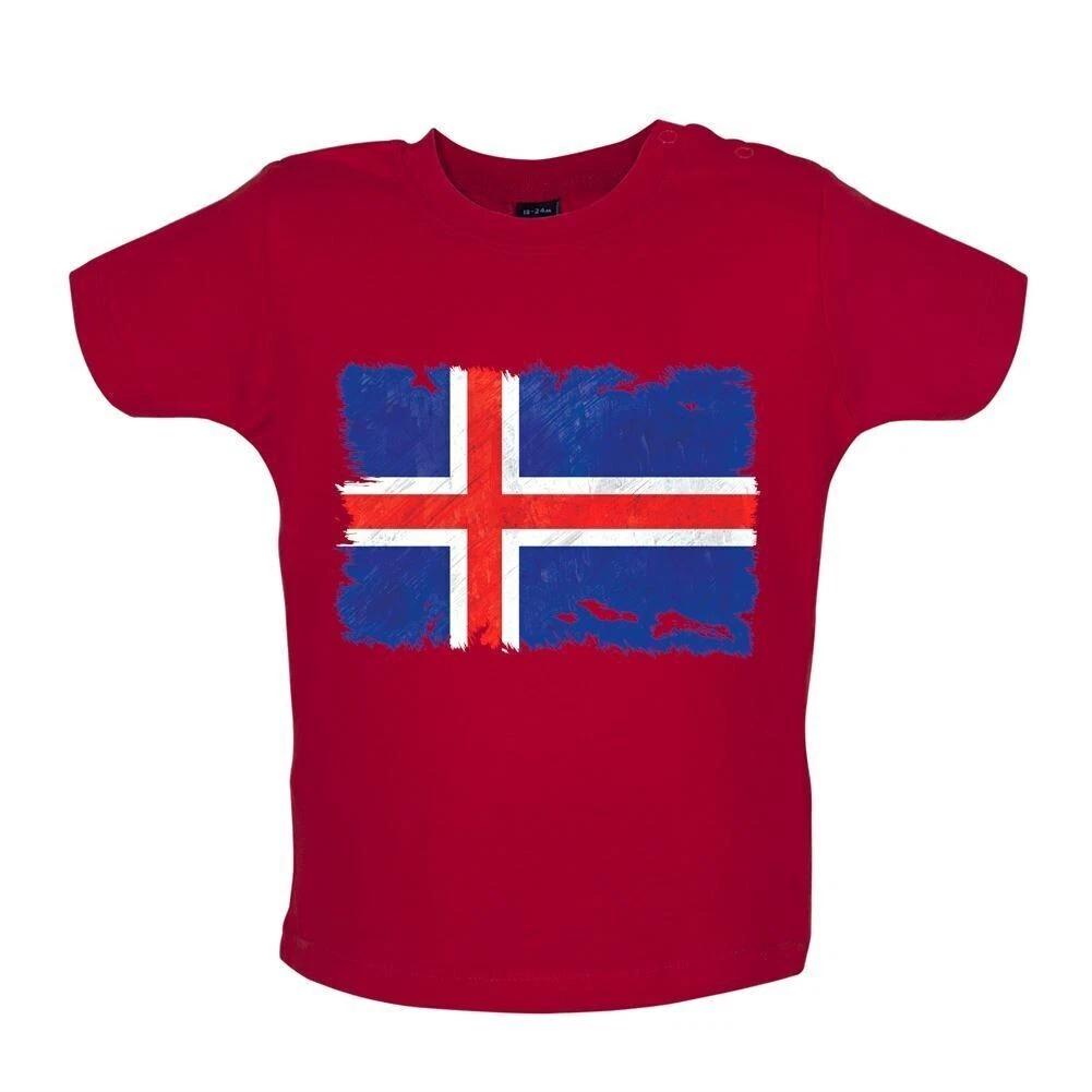 

Ice Flag - Kids Baby Kids Boys Girls Unisex T-Shirt / Bodysuit - Reykjavík Flags Blue Lagoon Country 110