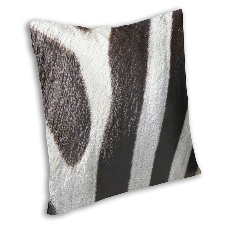 Federa Cuscino Decorativa con Fantasia a Strisce di Zebra Pelliccia Animale Texture Pelle di Zebra Federa Cuscino per Amanti Cuscino da Lancio per Auto Stampa