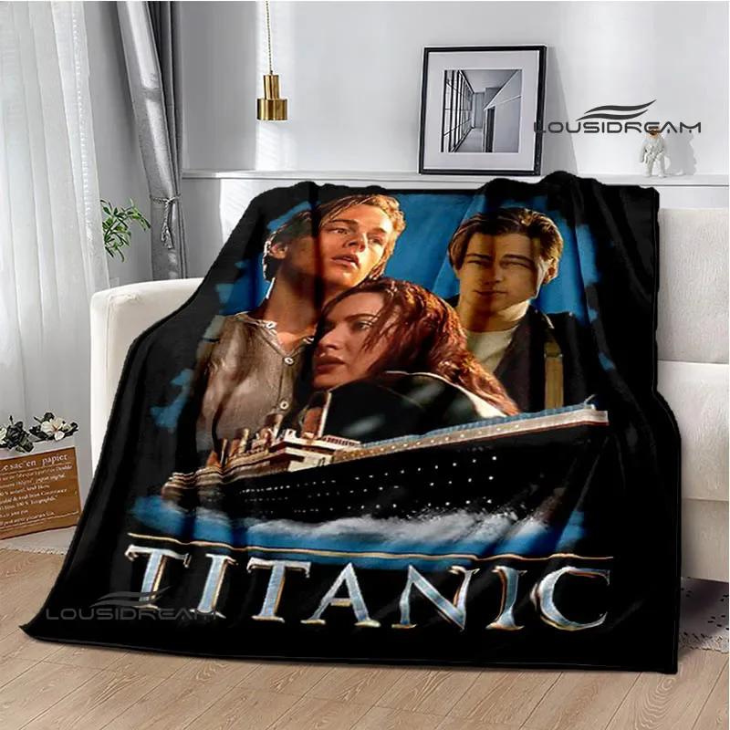 Coperta stampata Titanic Leonardo DiCaprio Coperta calda morbida e confortevole per casa viaggio letto coperta da picnic regalo di compleanno