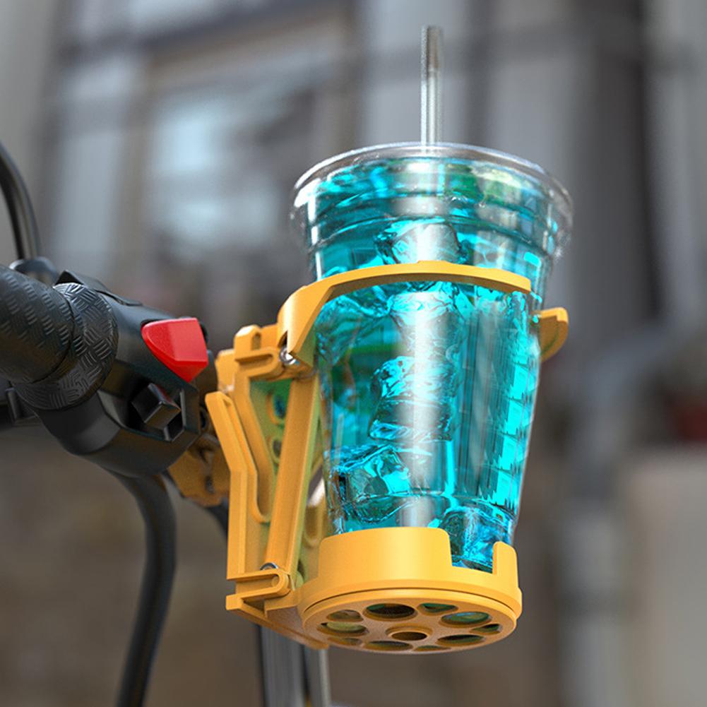 Foldable Motorcycle Cup Holder Bike Water Bottle Mount Adjustable Drink Cage Holder for Collapsible Beverage Bracket for E-Bike