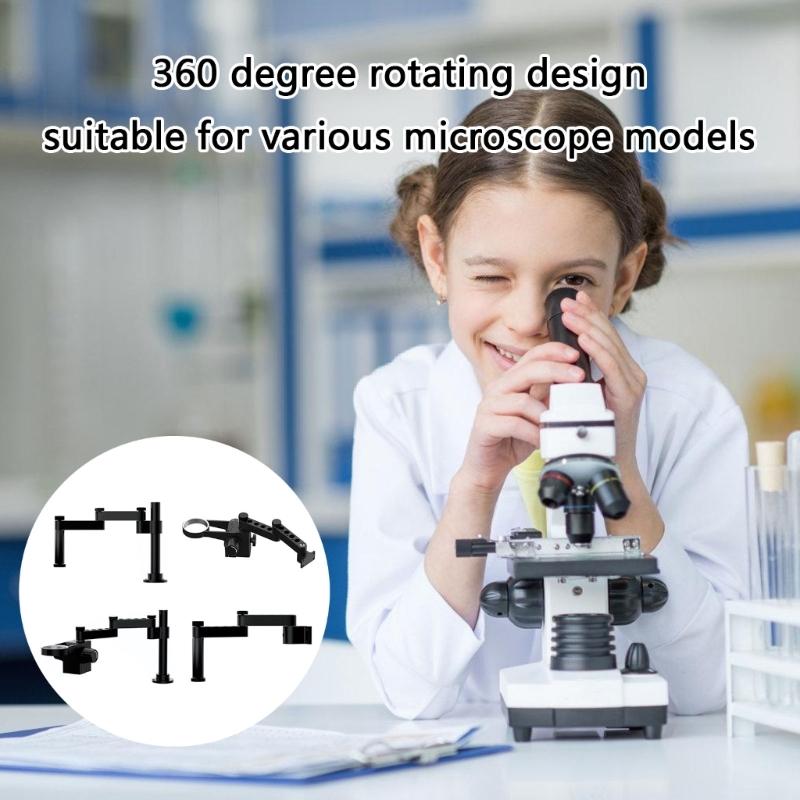 Metal Microscope Arm with 360 Degree Rotation & Telescopic Foldable Designs Microscope Support Stand for Laboratory Use