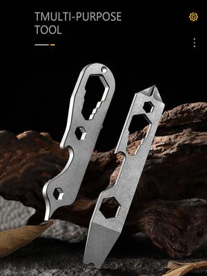 12mm Multi-function Crowbar Titanium Steel Screwdriver Wrench Bottle Opener Outdoor Camping Riding On Foot Tools EDC Nail Puller