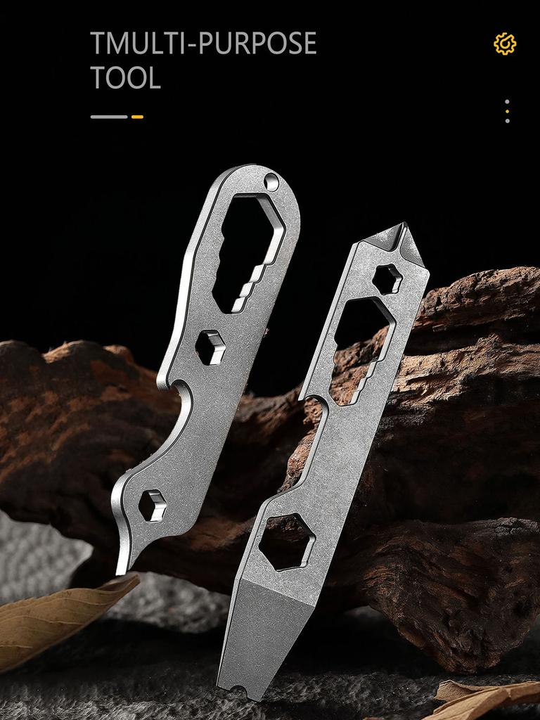 12mm Multi-function Crowbar Titanium Steel Screwdriver Wrench Bottle Opener Outdoor Camping Riding On Foot Tools EDC Nail Puller