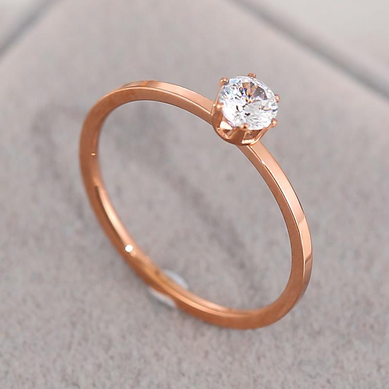 Bague en Acier Titane 18k Hypoallergénique Durable Acier Inoxydable Bande Fine Bijou Unisexe