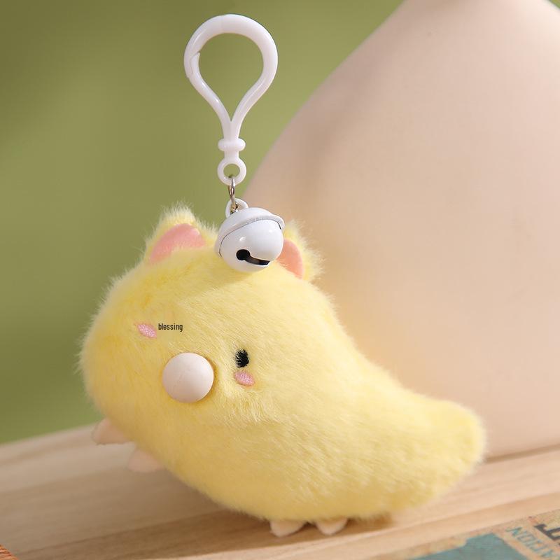 Capybara Blowing Bubbles: Plush Toy Keychain with Wagging Tail