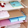 1PC Telescopic Nail Free Baffle Add Layer Save Space Rack Holder for Storage Wardrobe Closet Cabinet Shelf