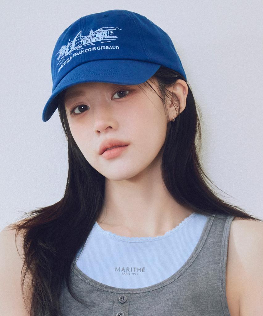 Malittepeulangsowajeobeo Sailing Graphic Covered Cap Dark Blue