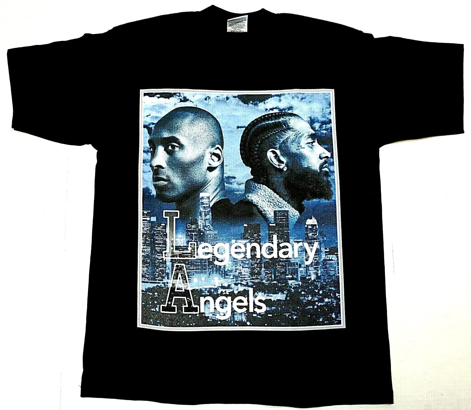 LA LEGENDARY ANGELS T-shirt Black Mamba Nipsey Hussle Tee Men s Black New XL