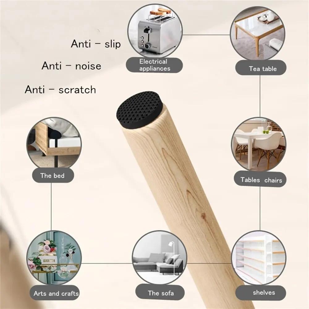 Tampoane de cauciuc pentru picior de scaun Mobilier Covoraș anti-alunecare Bara de protecție Amortizor Protector autoadeziv pentru picioare de masă Tampoane de protecție pentru podea Hardware