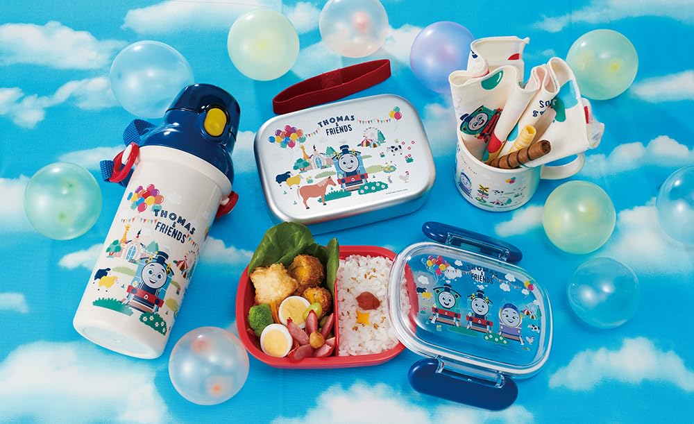 Skater Small Lunch Single Made in Thomas the Tank Engine for Boys Kids' Box, Tier, 270ml, Dome-Shaped, Antibacterial, Japan, Design, (QAF1AG68526)