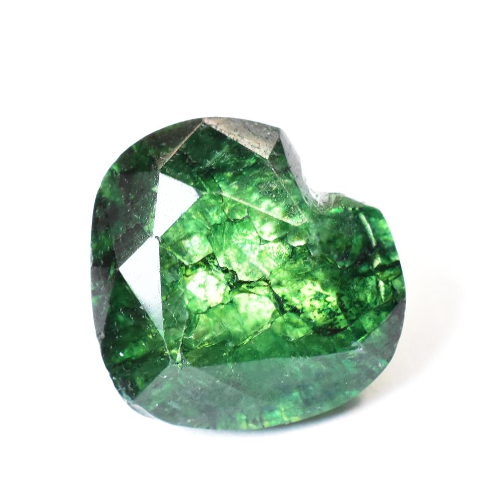 Natural Green Emerald Loose Gemstone 8.10 ct Heart Cut Colombian for Jewelry Making and Crafts
