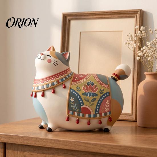 Funny Pet Statues Dachshund Cat/Dog Ornament, Handmade Resin Decorative Figurine, Artistic Themed Rustic Crafts Home Decor Statue for Living Room Desk