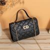 New embroidered rhombus small square bag, one shoulder portable messenger bag, and a printed rhombus chain women's bag.