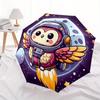 1pc Owl Astronaut Automatic Open/close Umbrella, 8-Rib sturdy structure, Portable Travel Umbrella, Parties, Everyday Use, Outdoor Accessory,
