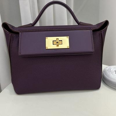 New Leather First Layer Cowhide Togo Leather 2424 Packs Small Square Bag Single Shoulder Crossbody Handbag Bag Women