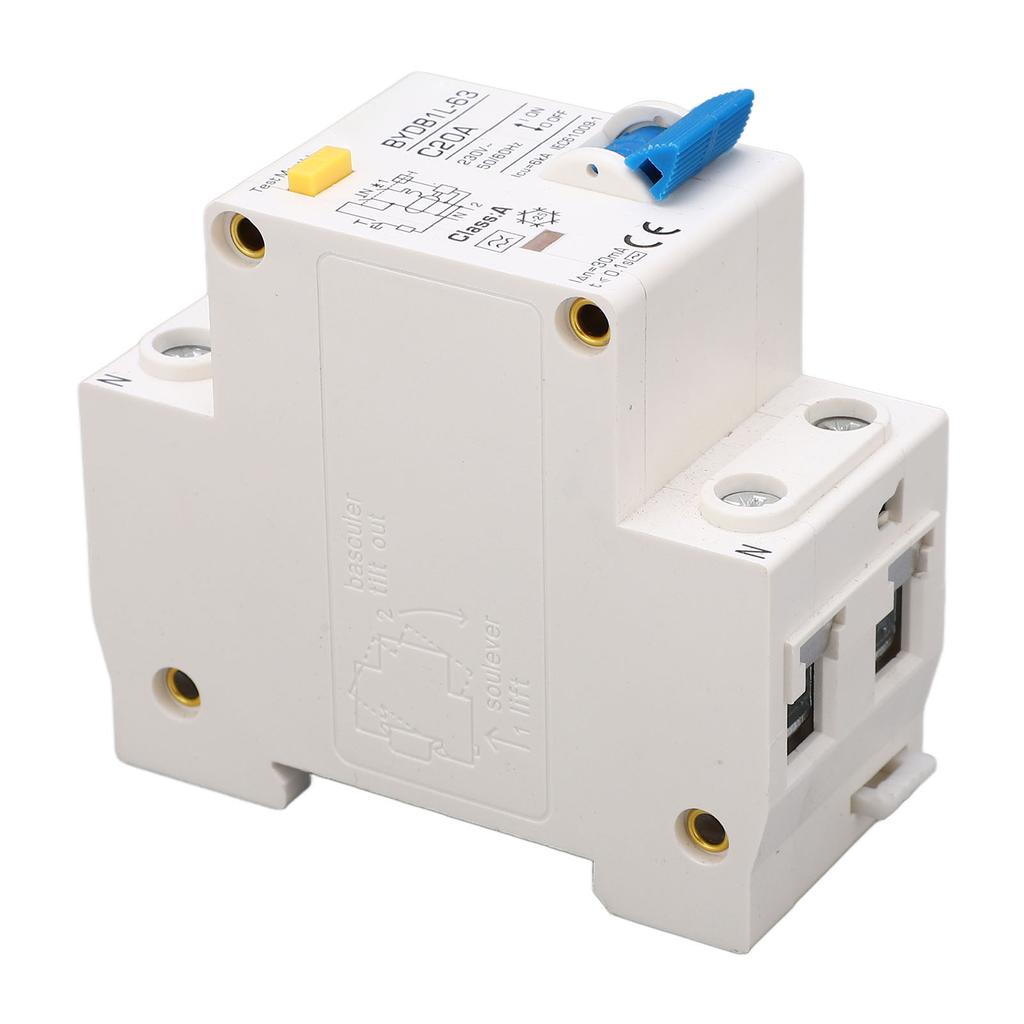 230V 20A AC Wyłącznik zabezpieczający przed upływami prądu Typ A Montaż na szynie DIN 1P Wyłącznik nadprądowy miniaturowy