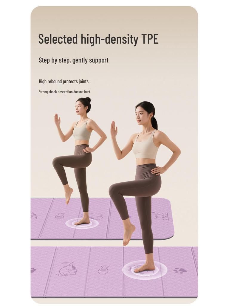 Foldable Non-Slip TPE Yoga Mat - 80% Off, Large Outdoor Portable Fitness Mat, Thickened for Sleeping, Lunch Breaks, and Sports